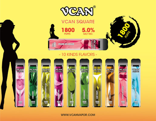 La place jetable de souffles de l'E-cigarette 1800 de Vape de PLACE de VCAN forment la conception sexy de style la vapeur que massive opacifie rentable