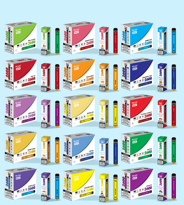 Type rechargeable C du gradient 2600puffs de cigarettes électroniques jetables maximum de couleur